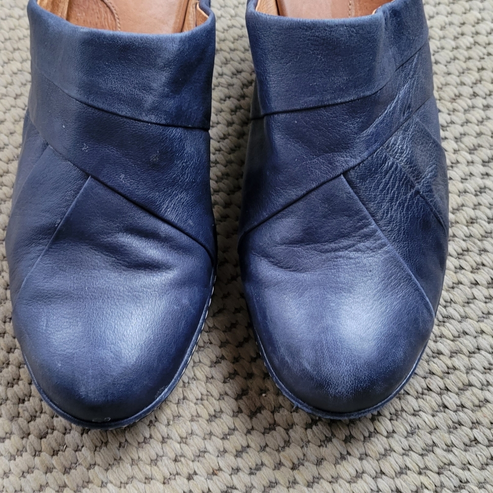 Navy Blue Sofft Mules size 10